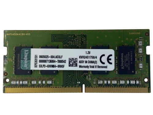 Оперативна пам'ять Kingston SODIMM DDR4 4GB 2400 1.2V 260PIN KVR24S17S8/4