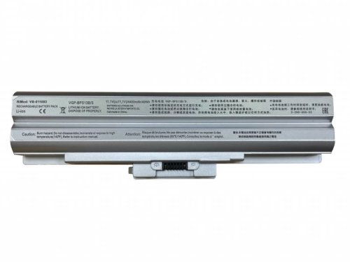 4400mAh 10.8V акумулятор для SONY VAIO VGP-BPS13/S VGP-BPS13A/S VGP-BPS21/S VGP-BPL21A VGP-BPS13A/B VGP-BPS21B VGP-BPL13 (срібний)