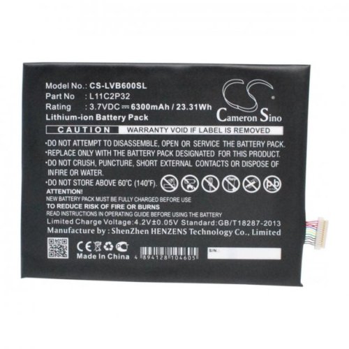 6300mAh Cameron Sino батарея L11C2P32 ( CS-LVB600SL) для  Lenovo IdeaTab S6000 S6000-F S6000-H A1000 A3000-H A7600-F B6000-F S600H S6000 S6000-F