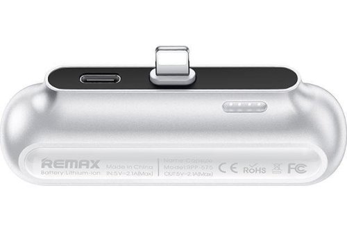 УMБ білий 2500mAh Remax RPP-576 швидка допомога до айфона (White Capsule Series)