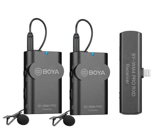 Бездротовий мікрофон для iPhone Boya BY-WM4 Pro-K4 оптимізована для роботи з пристроями Apple оснащеними Lightning роз'ємом.
