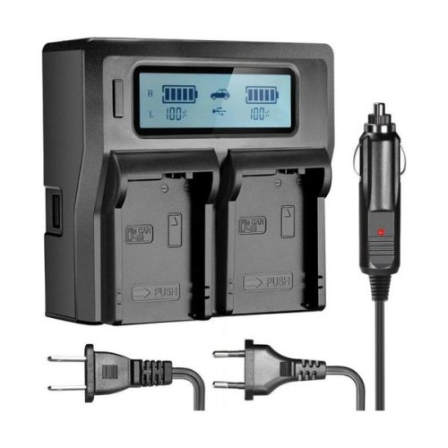 Інтелектуальний зарядний пристрій на 2 батареї (KingMa) для Canon LP-E8 HPW-13331