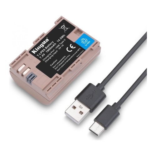 Батарея для фотоапарату Canon LP-E6 USB-C (KingMa) 1960 mAh HPW-14741