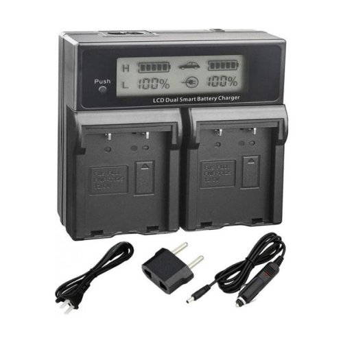 Інтелектуальний зарядний пристрій на 2 батареї (KingMa) для Fujifilm NP-T125 HPW-13304
