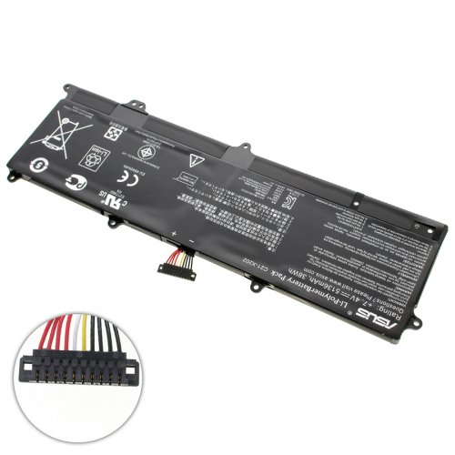Батарея (оригінал) для ASUS S200E, X202E, X201E, Q200E series C21-X202 7.4V 5136mAh 38Wh