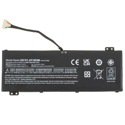 Батарея для ACER Aspire A715-74G, AN515-54, CN517-71, PT315-51, PT317-53  AP18E8M 15.4V 3730mAh 57.5Wh