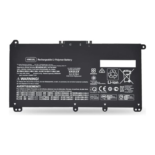 Батарея для HP Pavilion 15-EH 15-EG HW03XL 11.34V 41.04Wh 3440mAh