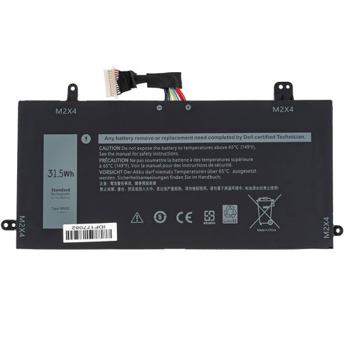 Батарея для ноутбука DELL 1WND8 (Latitude 5285) — 11.4V, 2760mAh, чорна
