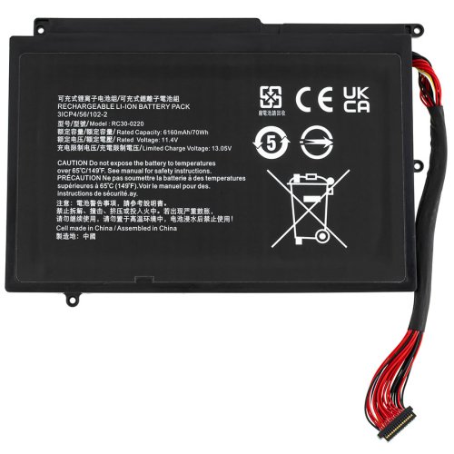 Батарея для ноутбука RAZER Blade Pro 17 2019 — 11.4V, 6160mAh, 70Wh, чорна (RC30-0220)