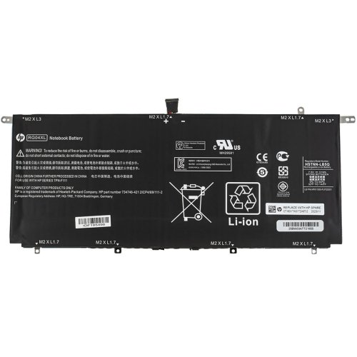 Оригінальна батарея для ноутбука HP Spectre 13-3000, 13-3001TU — 7.5V, 6750mAh, чорна (RG04XL)