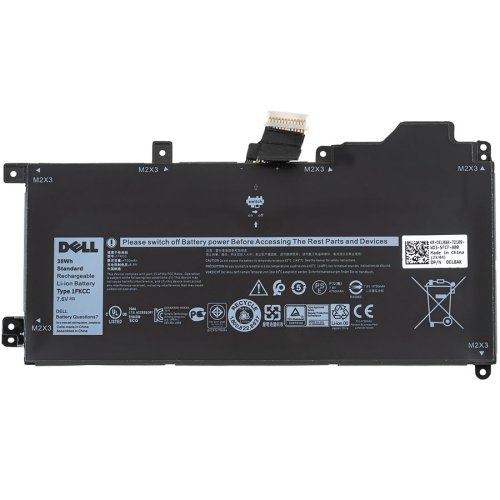 Оригінальна батарея для ноутбука DELL 09NTKM (Latitude 7200) — 7.6V, 38Wh, чорна