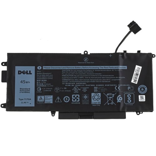 Оригінальна батарея для ноутбука DELL 71TG4 (Latitude 5289, 7390) — 11.4V, 45Wh, чорна
