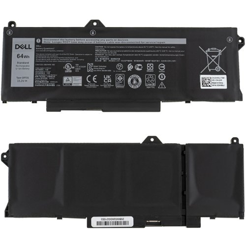 Оригінальна батарея для ноутбука DELL GRT01 (Precision 3571) — 15.2V, 64Wh, чорна