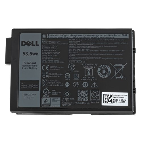 Оригінальна батарея для ноутбука Dell Latitude 5430, 7330 — 11.4V, 4457mAh, чорна (XVJNP)