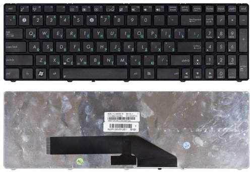 Клавіатура для ноутбука Asus (K50, K60, K70) Black, (Black Frame) RU