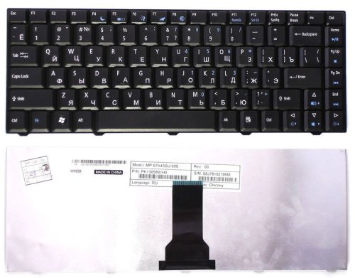 Клавіатура для ноутбука Acer eMachines D520, D720 Black, RU