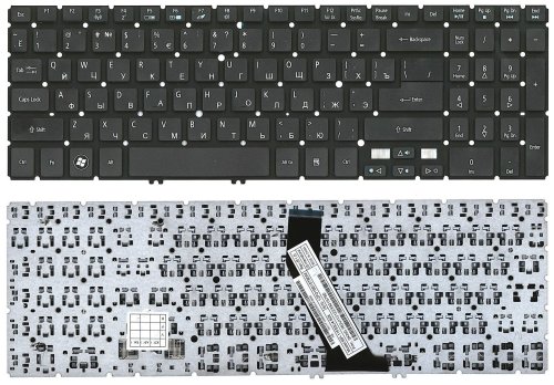 Клавіатура для ноутбука Acer Aspire V5-531, V5-531G, V5-551, V5-551G, V5-552, V5-552P, V5-571, V5-571G, V5-571P, V5-571PG, V5-572, V5-572G, V5-572PG, V5-573, V5-573G, V5-573PG, V7-581, V7-581PG, V7-582, V7-582PG, Timeline Ultra M3-581, M3-581G, M3-581T, M