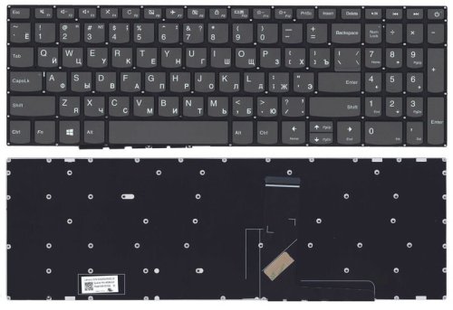 Клавіатура для ноутбука Lenovo IdeaPad (320-15ABR, 520-15IKB) Black (No Frame), RU
