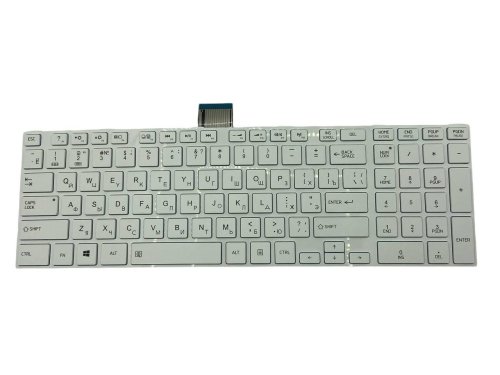 Клавіатура ддля ноутбука Toshiba Satellite (L850, L870) White, (White Frame) RU