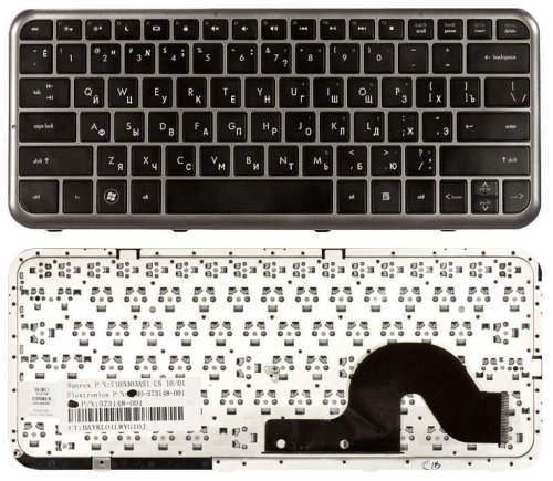 Клавіатура для ноутбука HP Pavilion (DM3-1000) Black, (Gray Frame) RU
