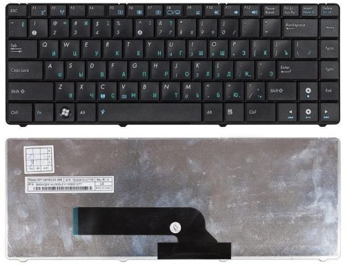 Клавіатура для ноутбука Asus (K40, K40AB, K40AC, K40AD, K40AF, K40AC) Black, RU