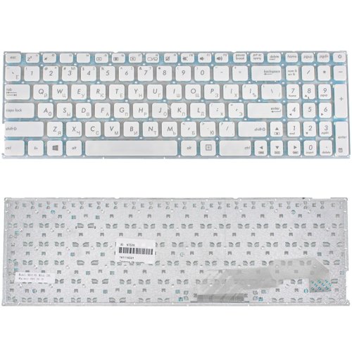 Клавіатура для ноутбука ASUS X541 — біла, російська розкладка, без рамки