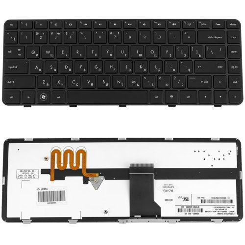 Клавіатура для ноутбука HP Pavilion dm4-1000, dv5-2000 rus, black, з підсвіткою клавіш