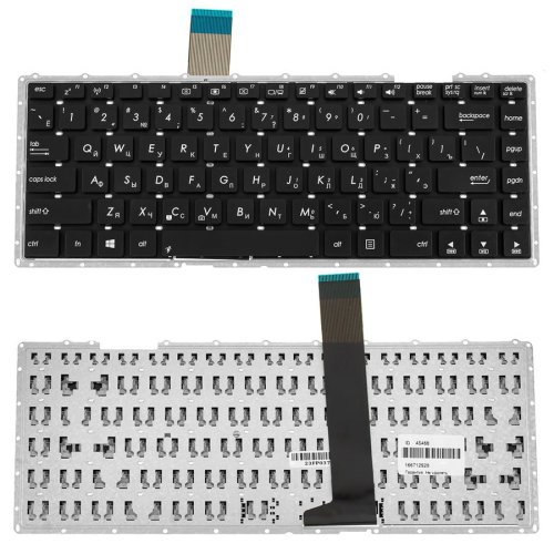 Клавіатура для ноутбука ASUS X401, X450 — чорна, російська розкладка, без кадру
