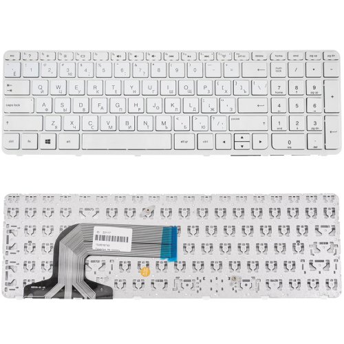 Клавіатура для ноутбука HP Pavilion 15-E, 15T-E, 15Z-E, 15-N, 15T-N, 15Z-N series rus, white