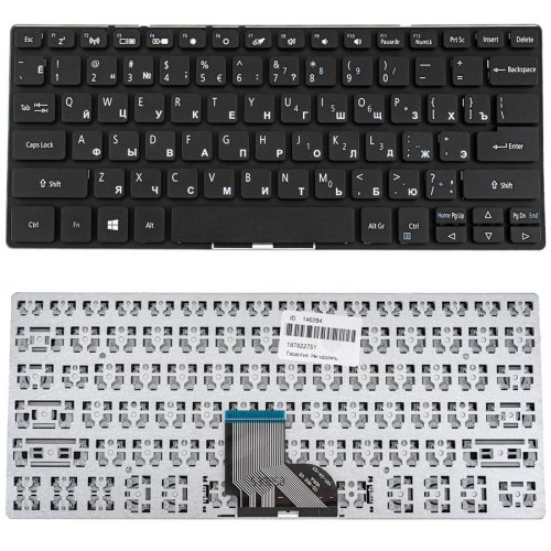 Клавіатура ACER Spin SP111-32 — чорна, російська розкладка, без рамки