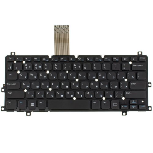 Клавіатура для ноутбука DELL (Inspiron 3157, 3158) — чорна, російська розкладка, без рамки