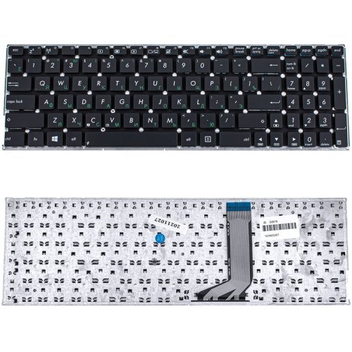 Клавіатура для ноутбука ASUS X556 — чорна, російська розкладка, без рамки