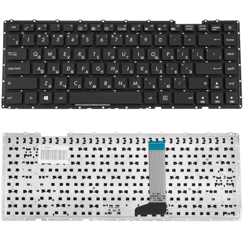 Клавіатура для ноутбука ASUS X442 — чорна, російська розкладка, без рамки