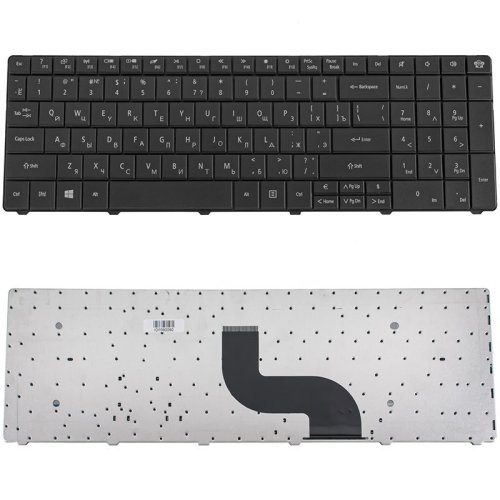 Клавіатура ACER Packard Bell LE69, TE11, TE69 — чорна, російська розкладка, без рамки