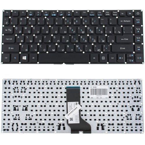 Клавіатура ACER Aspire E5-422, E5-473 — чорна, російська розкладка, без рамки