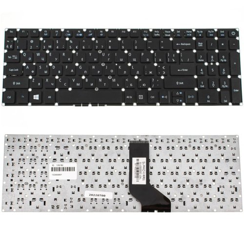 Клавіатура ACER Aspire E5-522, E5-573 — чорна, українська розкладка, без рамки