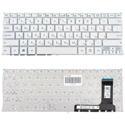 Клавіатура для ноутбука ASUS E202SA series — біла, російська розкладка, без фрейма
