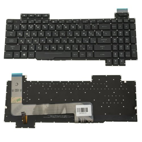 Клавіатура для ноутбука ASUS GL703VD, GL703VM — чорна, російська розкладка, без фрейма, підсвітка клавіш RGB (ОРИГІНАЛ)