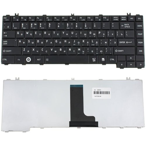 Клавіатура TOSHIBA L600, L630, L635, L640, L645, C600, C640, C645 — чорна, російська розкладка