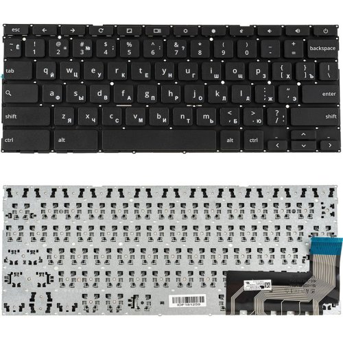 Клавіатура для ноутбука ASUS C403 series — чорна, російська розкладка, без фрейма