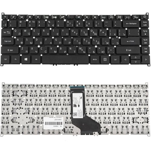 Клавіатура ACER TravelMate P614-53 / P414-53 — чорна, російська розкладка, без фрейма