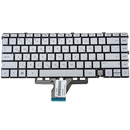 Клавіатура для ноутбука HP (15T-ES) — срібляста, російська розкладка, без рамки, з підсвіткою клавіш