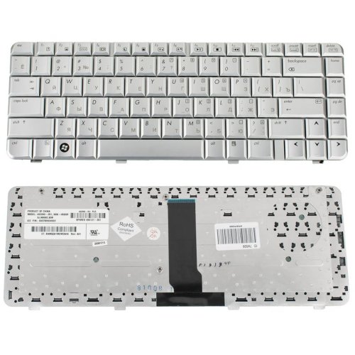 Клавіатура для ноутбука HP Pavilion dv3000, dv3500, dv3600, dv3700, срібляста, російська розкладка