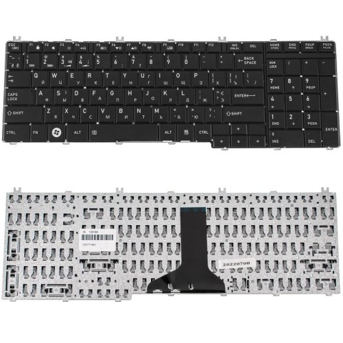 Клавиатура для ноутбука TOSHIBA (C650, C655, L650, L655, C660, L670, L675) ukr, black