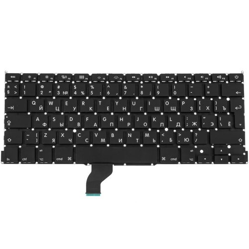 Клавіатура APPLE MacBook Pro Retina A1502 (2013–2015) — чорна, російська розкладка, велика клавіша Enter