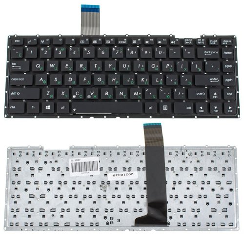 Клавіатура для ноутбука ASUS X401, X450 — чорна, російська розкладка, без кадру, з кріпленнями