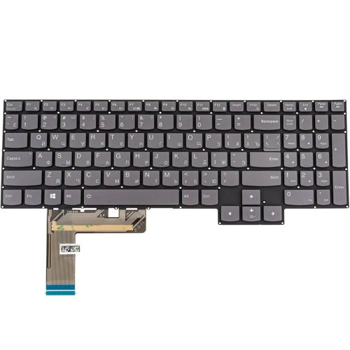 Оригінальна клавіатура для ноутбука Lenovo Legion 7-16ACHG6 — чорна, російська розкладка, без рамки, з підсвічуванням клавіш RGB PerKey