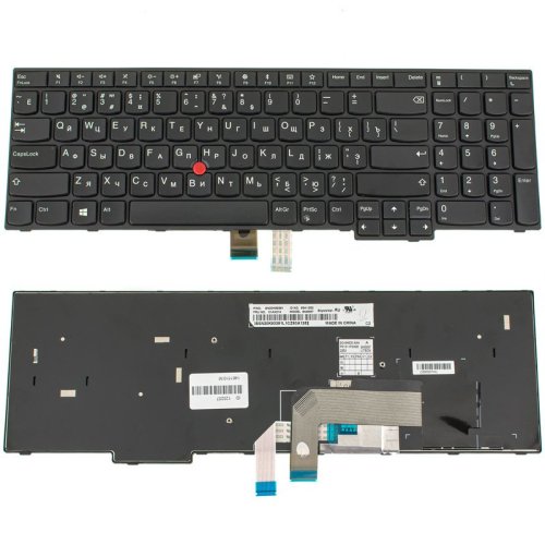 Оригінальна клавіатура для ноутбука Lenovo ThinkPad E570, E575 — чорна, російська розкладка