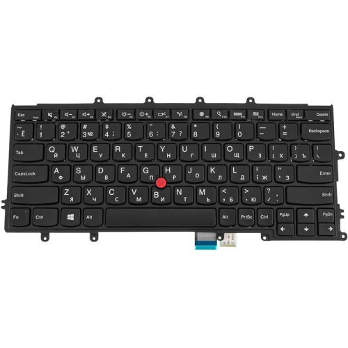 Клавіатура для ноутбука Lenovo ThinkPad X240, X240S, X240i, X250 — чорна, російська розкладка