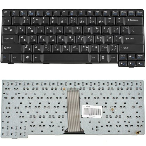 Клавіатура для ноутбука Lenovo IdeaPad E49 — чорна, російська розкладка